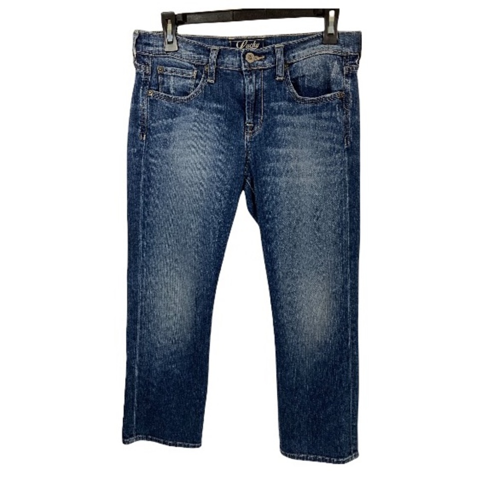 Lucky Brand by Gene Montesano Summer Sweet N Low Crop Straight Denim Jea…